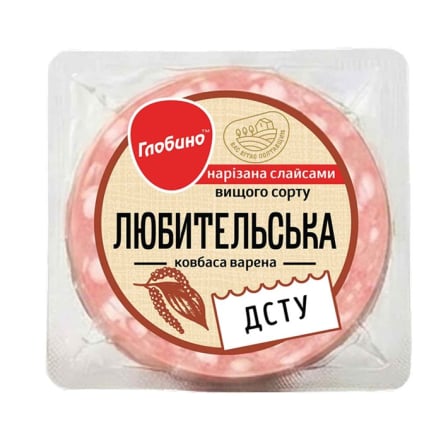 Купити Ковбаса 275 г Глобино Любительська в/с нарізка вак/упак у АТБ Market