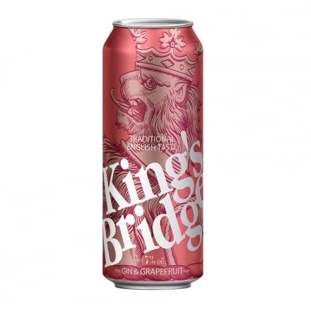 Напиток 0,5л Kings Bridge Джин Грейпфpут слабоалкогольный сильногазированный 7%