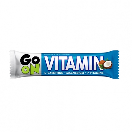 Батончик 50 г Sante Go On Vitamin кокосовий з Л-карнітіном,магнієм та вітамінами глазурованний