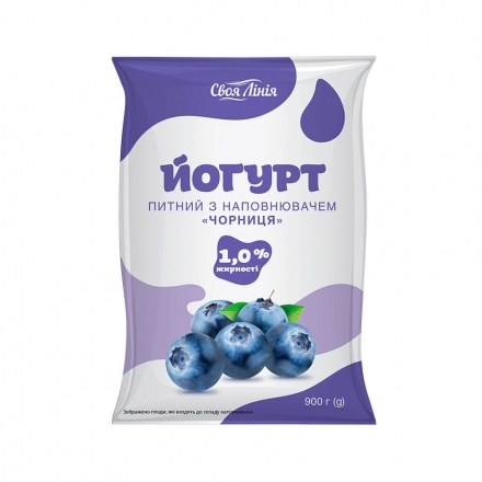 Йoгуpт 0,9 кг Свoя Линия чеpника 1%
