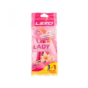 Бритвы одноразовые 3+1 шт., Lezo Lady