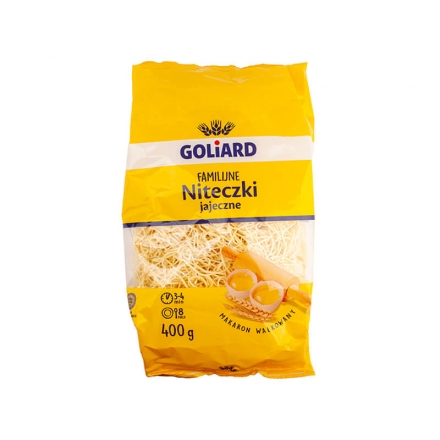 Макаронные изделия 400г Goliard Вермишель семейная яичная