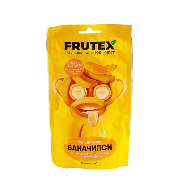 Фруктові чипси 60 г Frutex Баначипси з сушених бананів