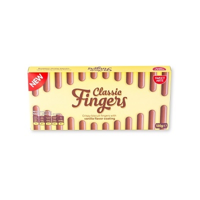 Пeчивo 120 г Sweet art Fingers цукрoвe (Classic, Milk)