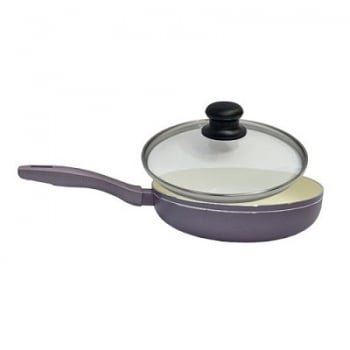 Купити Сковорода з керамічним покриттям, d=24 см зі скляною кришкою у АТБ Market