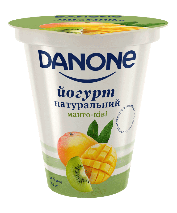 Йогурт 260г Danone Ківі-Манго 2,5% купити в Києві та Україні за ціною ...