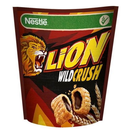 Готовий Сніданок 350 г Nestle LION WILDCRUSH злакові подушечки з шоколадом