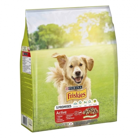 Корм 2,4 кг Friskies сухой для активных взрослых собак