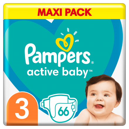 Підгузники 66 шт Pampers Active Baby (3) Midi (6-10 кг)
