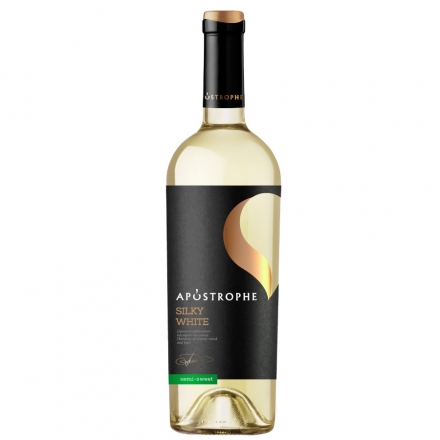 Вино 0,75 л Apostrophe SILKY WHITE біле напівсолодке купажне 11-13%