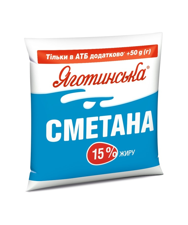 Сметана 450 г Яготинська 15% купити в Києві та Україні за ціною від 0 ...