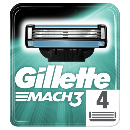 Касети змінні для гоління 4 шт Gillette Mach3