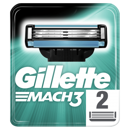 Касети змінні для гоління 2 шт Gillette Mach-3 