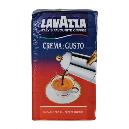 Кофе 250 г Lavazza Crema & Gusto натуральный жареный молотый