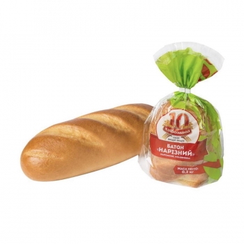 Купити Батон 200г Хлібозавод №10 Нарізний нарізаний половинка у АТБ Market