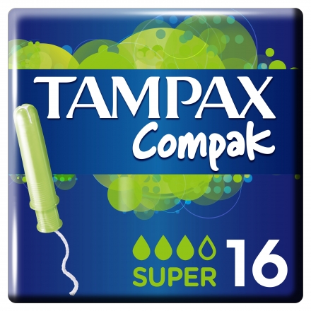 Тампони 16 шт Tampax Discreet Compak Super
