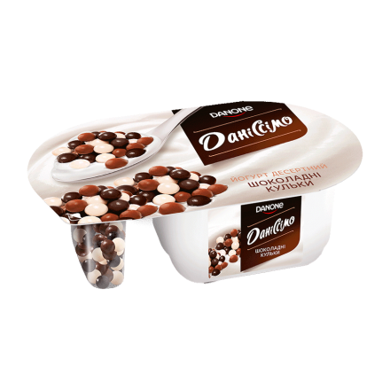 Йогурт 100г Даніссімо Фантазія шоколадні кульки 6,8%