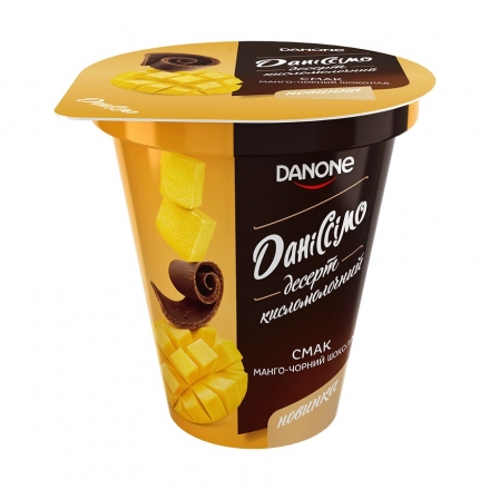 Десерт кисломолочный 270г, ТМ Даниссимо, манго-черный шоколад 5,4%