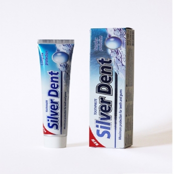 Паста зубная 100 г "Silver Dent" Экстра отбеливание с лимоном/Комплексная защита