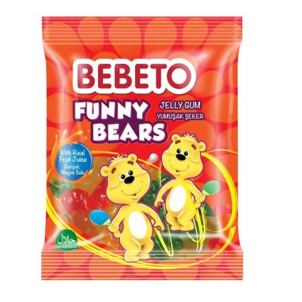 Конфеты 100 г желейные Bebeto Funny Bears (Веселые медведи), Турция