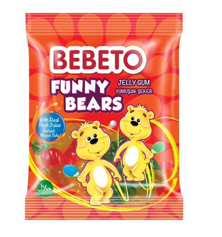 Цукерки 100 г желейні Bebeto Funny Bears (Веселі ведмеді), Туреччина