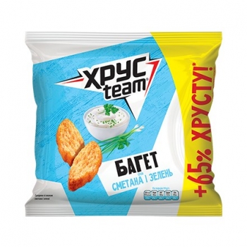 Грінка 100г Хрус team багет зі смаком сметана та зелень купити в Києві ...
