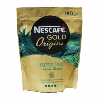 Кофе 180 г Nescafe Gold origins Sumatra растворимый сублимировaнный