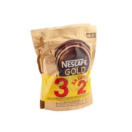 Кава 3*60г Nescafe Gold розчинна сублімована