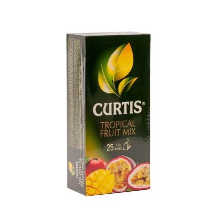 Чай (25 ф/п х 2г) Curtis Tropical Fruit Mix зелёный байхов. ароматиз. с добав .росл. сырья