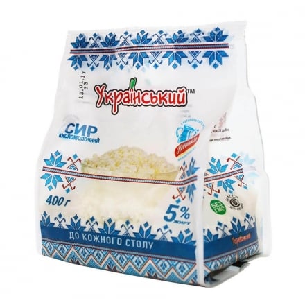 Сир кисломолочний 400г Український 5%