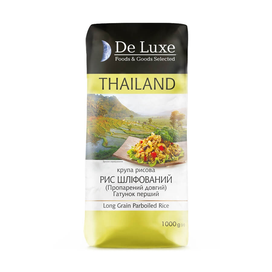 Крупа 1 кг De Luxe Foods & Goods Selected рис длиннозерный пропаренный ...