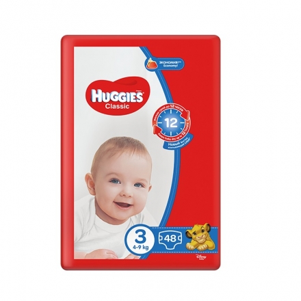 Подгузники детские гигиенические 48 шт Huggies Classic (3) 