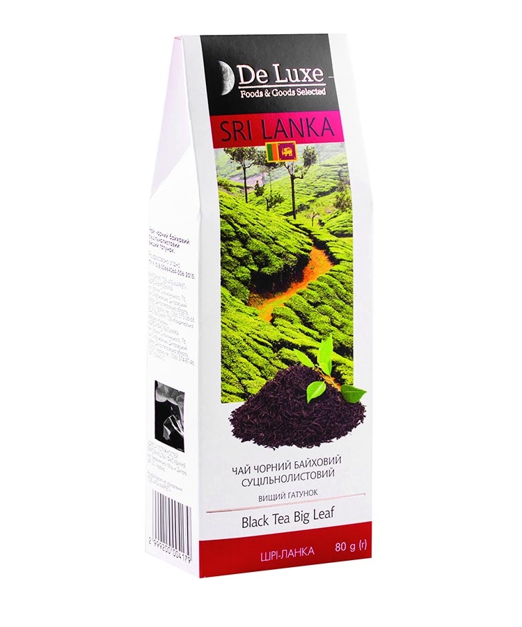 Чай 80г De Luxe Foods&Goods Selected чорний цейлонський крупний лист