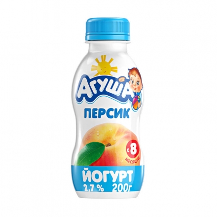 Йогурт 200г Агуша Персик 2,7%