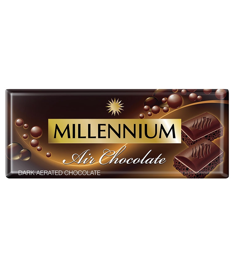 Шоколад 90г Millennium Пористий Чорний