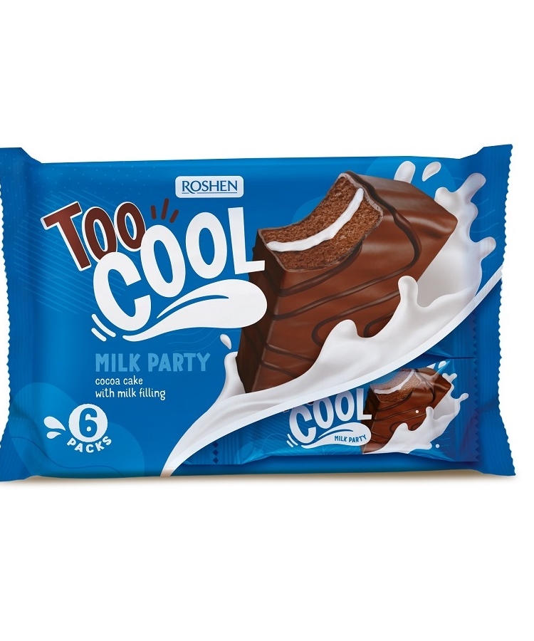 Тістечко бісквітне 270 г Рошен Too Cool Milk Party