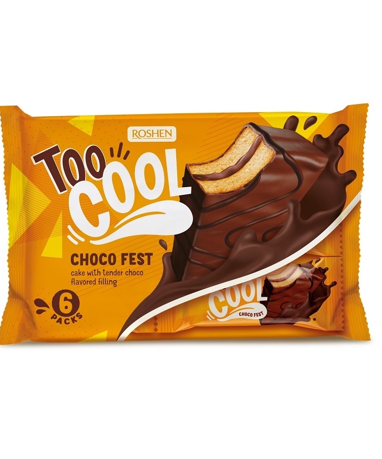 choco◆値下げ相談OK 38 ➤ Тістечко бісквітне 270 г Рошен Too Cool Choco Fest ВКФ купити в
