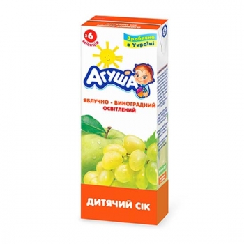Купити Сік 200 мл Агуша яблуко-виноград освітлений у АТБ Market