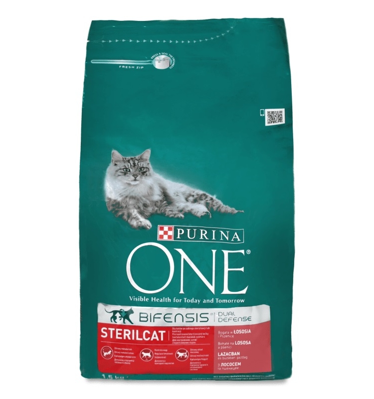 Корм 1,5 кг PURINA ONE для стирилізованих котів сухий з лососем купити ...