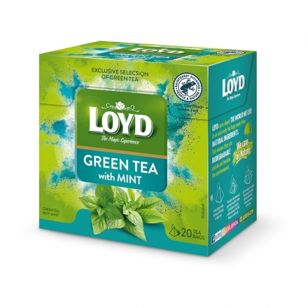 Чай (20 ф/п х 1,5 г) Loyd зелений з мятою 