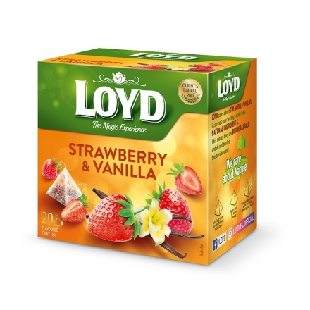 Чай (20 ф/п х 2 г) Loyd фруктовий полуниця, ваніль 