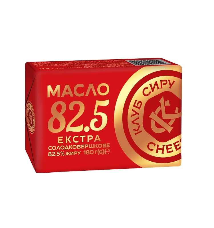 Масло 180 г Клуб Сыра солодковершкове Селянське 82,5% фольга купити в ...