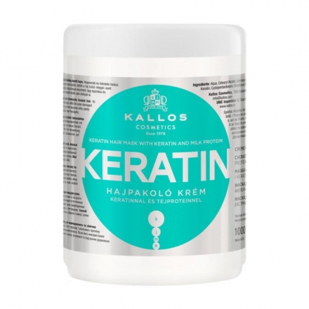 Маска для волос 1 л Kallos с кератином и экстрактом молочного протеина