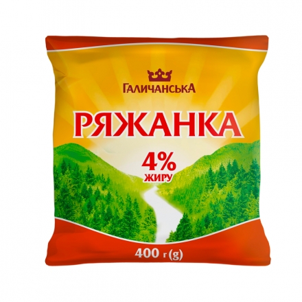 Ряжанка 400 г Галичанська 4% 