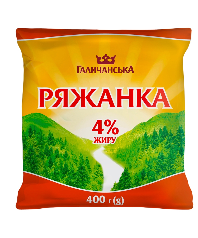 Ряжанка 400 г Галичанська 4%