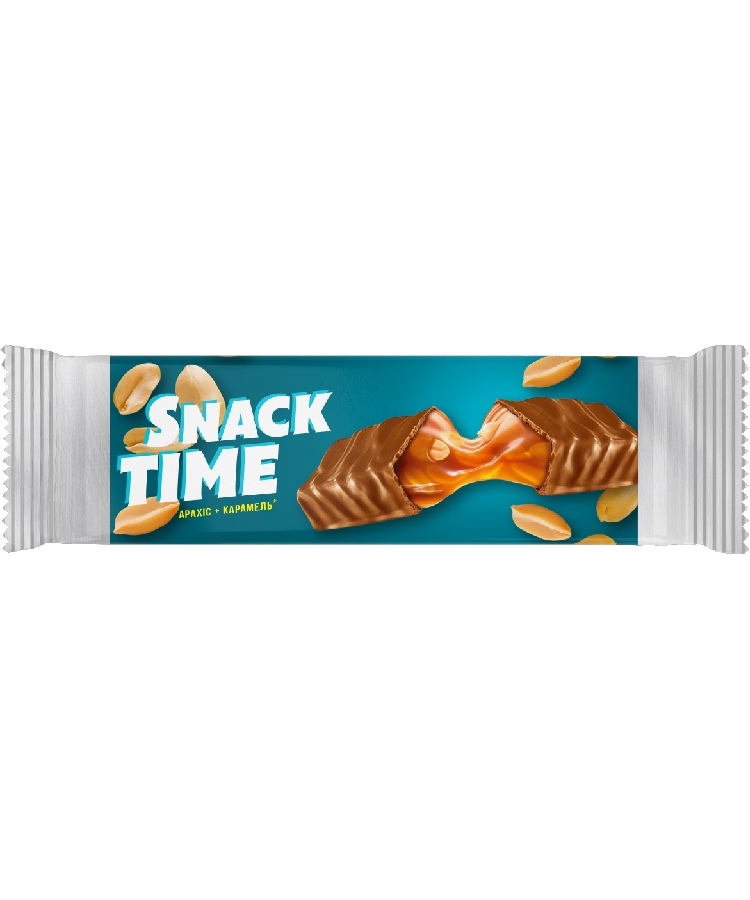 Батончик 30 г Snack Time з солоною карамеллю та арахісом купити в Києві ...