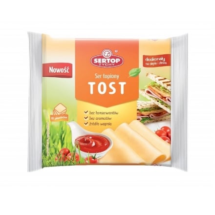Сир плавлений 130г Sertop Тост 40% пластини 