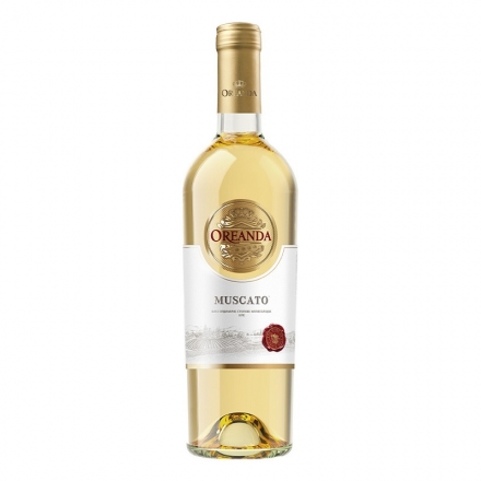 Вино Oreanda Мускат белое полусладкое 9,5-13% 0,75л