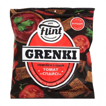 Купити Грінки 70г Flint житні зі смаком томату Спайсі у АТБ Market