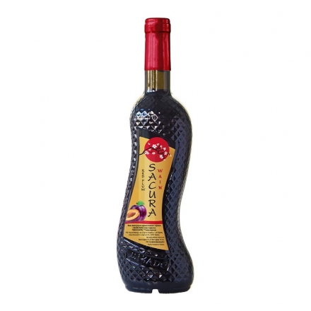 Вино 0,7 л SACURA WAIN Слива червона виноградне ароматизоване 11%, Україна